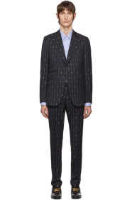 Gucci - Navy GG Pinstripe Suit