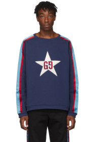 Gucci - Blue GG Star Patch Sweatshirt