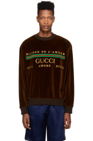 Gucci - Brown Chenille 'Maison De L'amour' Sweatshirt