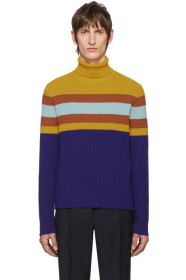 Gucci - Col roulé en laine rayé multicolore