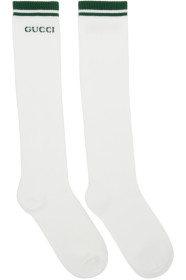 Gucci - White Logo Long Socks
