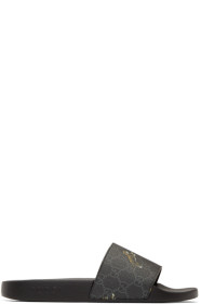 Gucci - Sandales noires GG Supreme Pursuit