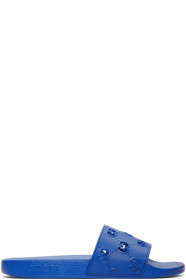 Gucci - Sandales à enfiler bleues GG