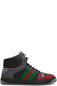 Gucci - Black & Red Screener Sneakers