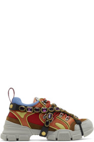 Gucci - マルチカラー リムーバブル クリスタル フラッシュトレック スニーカー