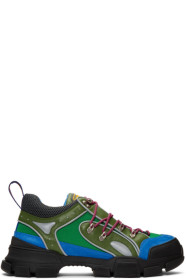 Gucci - Green & Blue Flashtrek Sneakers