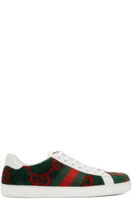 Gucci - Green Velvet GG Sneakers