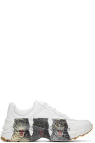 Gucci - White Rhyton Sneakers