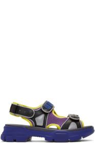 Gucci - Sandales noires et bleues Aguru