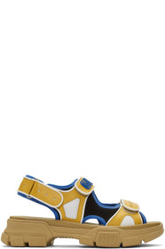 Gucci - Sandales jaunes et noires Aguru