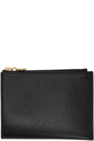 Stella McCartney - Pochette à logo noire Small Eco Soft