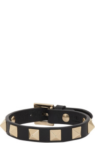Valentino - Black Valentino Garavani Rockstud Bracelet