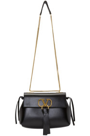 Valentino - Black Valentino Garavani Small VRing Chain Shoulder Bag