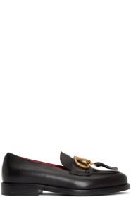Valentino - Black Valentino Garavani VRing Loafers