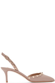 Valentino - Pink Valentino Garavani Rockstud Slingback Heels