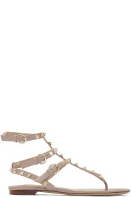 Valentino - Pink Valentino Garavani Rockstud Caged Sandals
