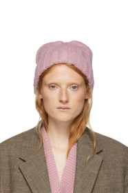 AMI Alexandre Mattiussi - Pink Wool Knit Beanie