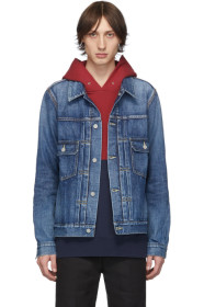 Visvim - 靛蓝色 SS 101 做旧牛仔夹克