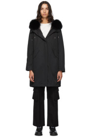 Yves Salomon - Army - Black Down Bachette Parka