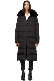Yves Salomon - Army - Black Down & Fur Technical Doudoune Jacket