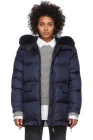 Yves Salomon - Army - Blue Down Doudoune Jacket