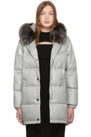Yves Salomon - Army - Grey Down Oversized Puffer Jacket