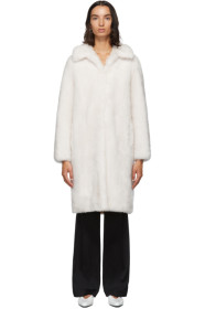 Yves Salomon - Meteo - White Lamb Wool Coat