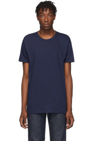 Naked & Famous Denim - ネイビー サーキュラー ニット T シャツ
