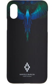 Marcelo Burlon County of Milan - Black & Blue Wings iPhone X Case