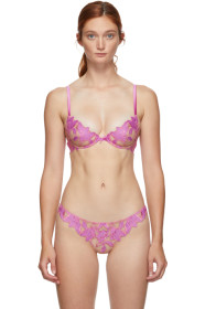 Fleur du Mal - Pink Lace Lily Bra