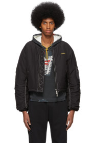 Pyer Moss - Blouson aviateur à logo noir