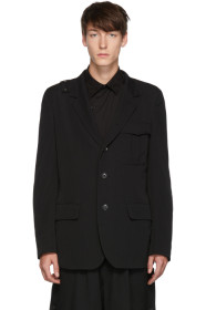 Yohji Yamamoto - 黑色平驳领西装外套
