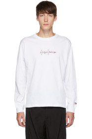 Yohji Yamamoto - New Era Edition ホワイト ロング スリーブ T シャツ
