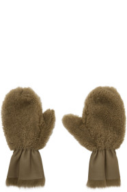 Yves Salomon - Tan Merinillo & Toscana Shearling Mittens