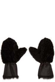 Yves Salomon - Black Merinillo & Toscana Shearling Mittens
