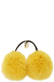 Yves Salomon - Yellow Rex Rabbit Fur Bobble