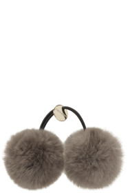 Yves Salomon - Grey Rex Rabbit Fur Bobble
