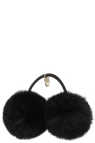 Yves Salomon - Black Rex Rabbit Fur Bobble