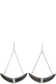 Isabel Marant - Boucles d'oreilles pendantes noires et argentées