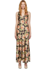 Paco Rabanne - Multicolor Satin Rose Dress