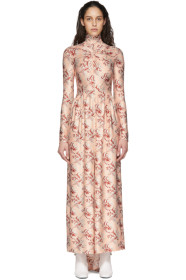 Paco Rabanne - Pink Printed Long Sleeve Dress