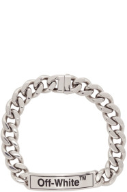 Off-White - Silver Sweetheart Choker Necklace