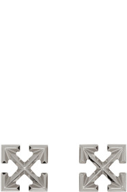 Off-White - Silver Small Arrow Earrings