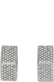 Off-White - Silver Crystal Hexnut Earrings