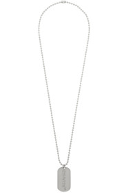 Off-White - SSENSE Exclusive Silver Dog Tag Necklace