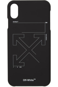 Off-White - ブラック & ホワイト アンフィニッシュ iPhone XS Max ケース