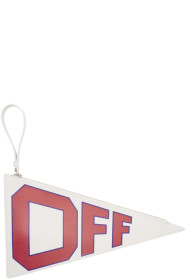 Off-White - White Leather Flag Pouch