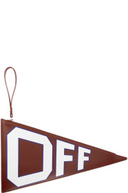 Off-White - Burgundy Leather Flag Pouch