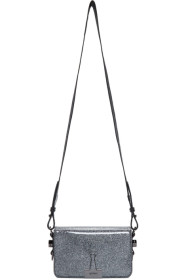 Off-White - Sac à rabat scintillant argenté Mini