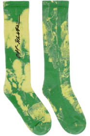 Off-White - Green Tie-Dye Socks
